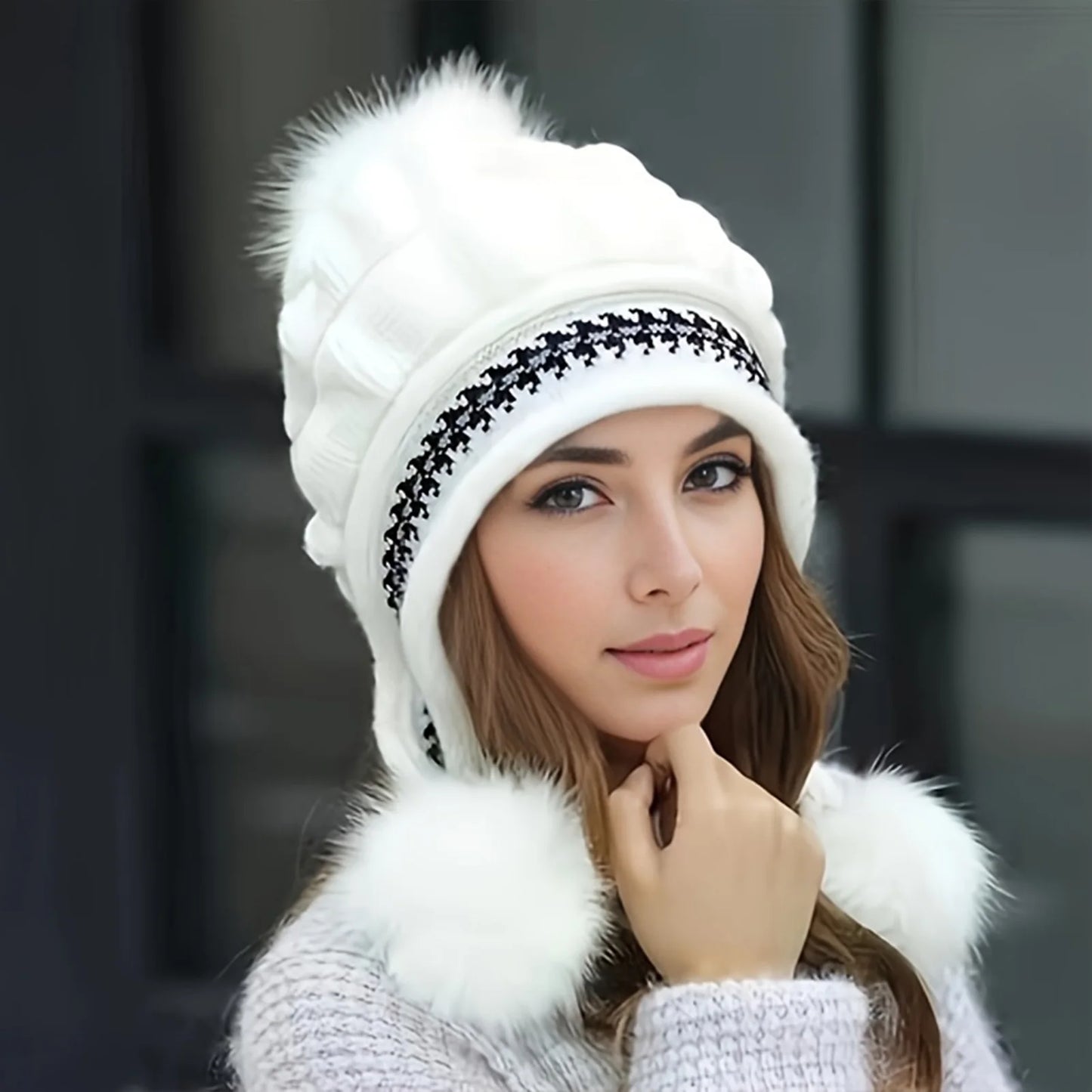 AuroraFleece™ Winter Knit Earflap Hat