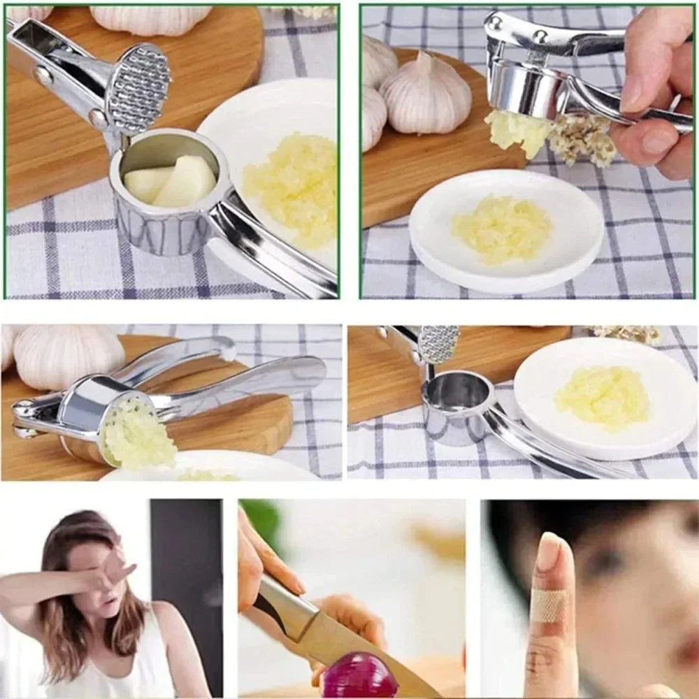 Aromix Pro — Stainless Steel Garlic Press Set