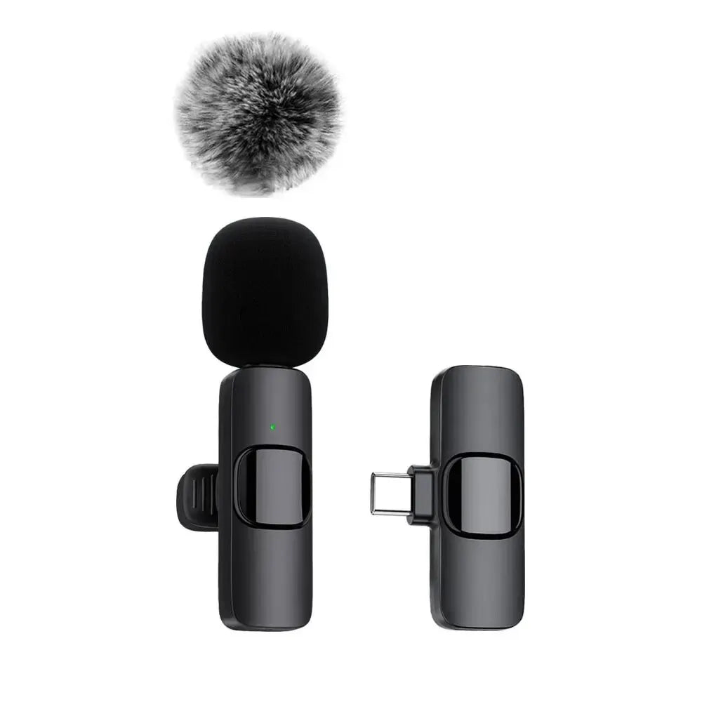 ClearWave™ Wireless Lavalier Microphone – Mini Clip-On Mic for iPhone, Android & Laptop (Plug & Play)