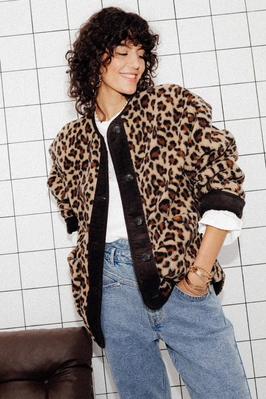 Bulera Leopard Print casual Jacket