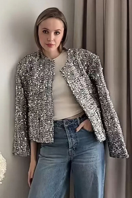Irina Tweed Sequin Jacket