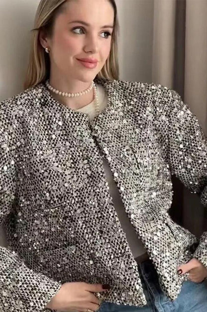 Irina Tweed Sequin Jacket