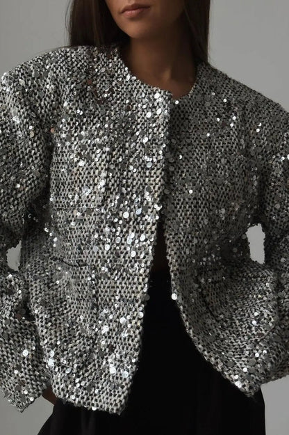 Irina Tweed Sequin Jacket