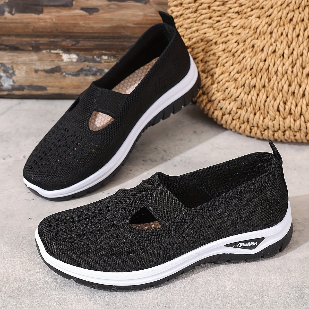 Casual Breathable Slip-On Walking Sneakers