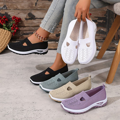 Casual Breathable Slip-On Walking Sneakers