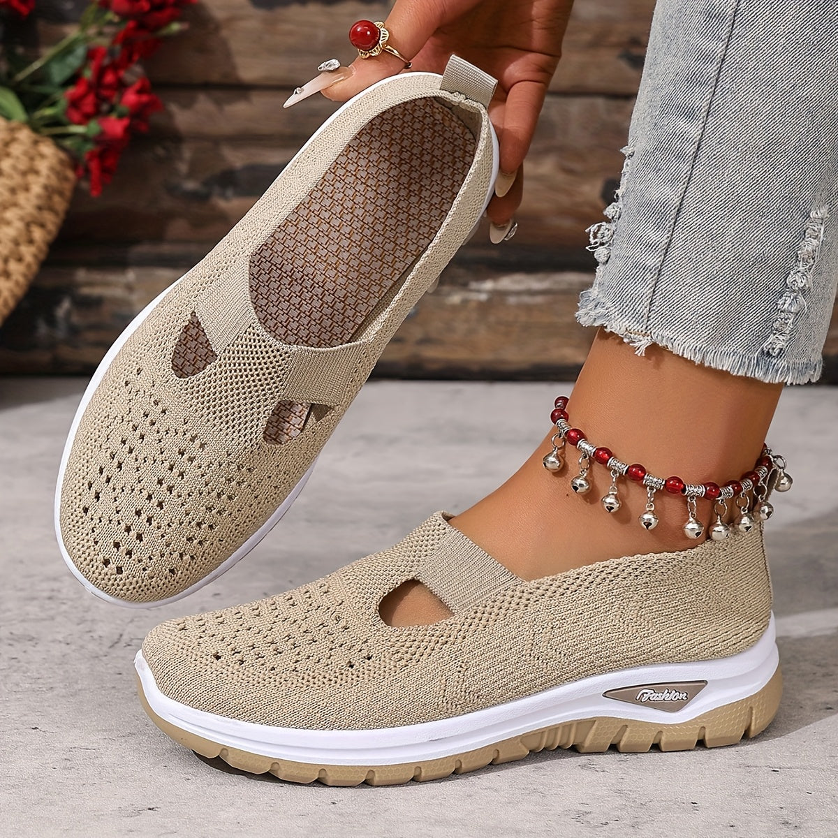 Casual Breathable Slip-On Walking Sneakers