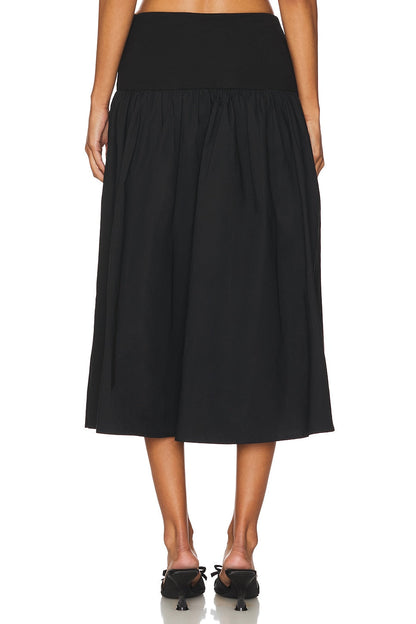 Lucy Black Slit Maxi Skirt