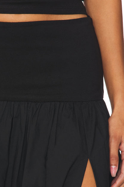Lucy Black Slit Maxi Skirt