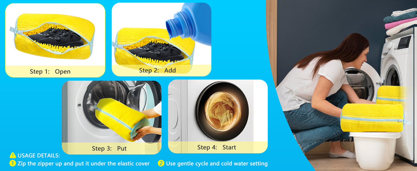 CleanStep™ Shoe Washing Machine Bag – Protective Laundry Bag for Sneakers & Shoes