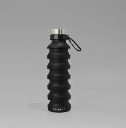 Collapsible Water Bottle – Leak-Proof Travel Bottle for You & Your Dog (Black)
