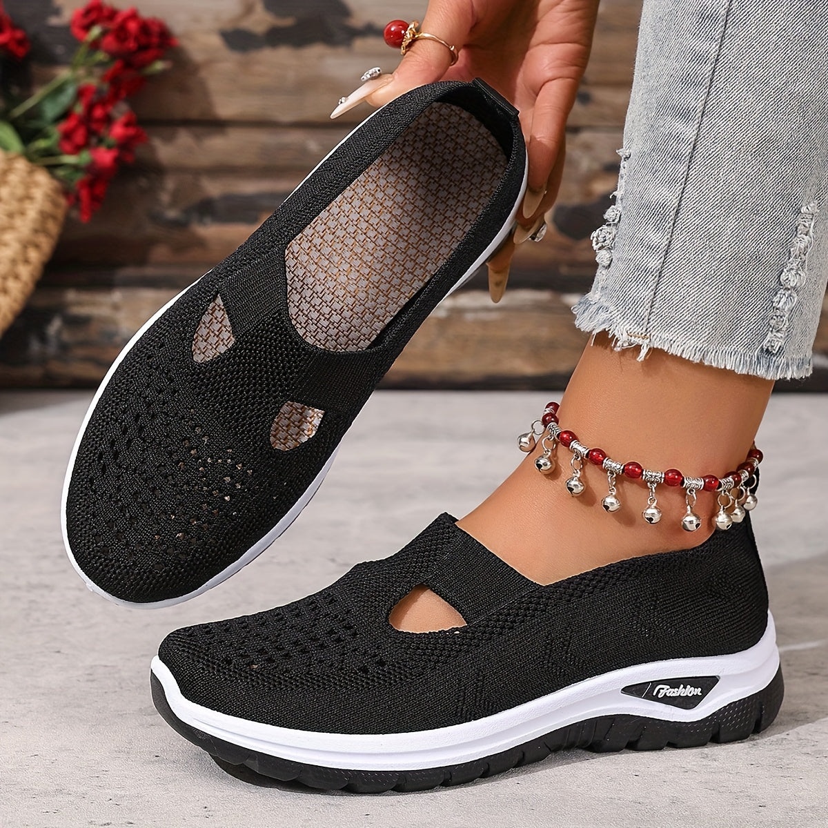 Casual Breathable Slip-On Walking Sneakers