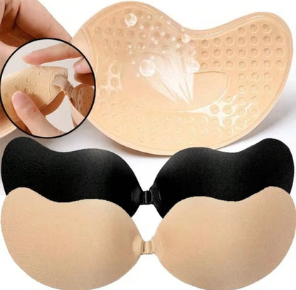 Emily Invisible Stick-On Lift silicone Bra – Seamless Strapless Push-Up