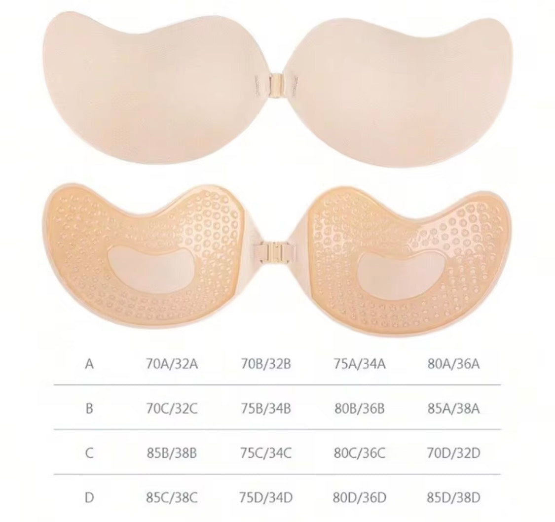 Emily Invisible Stick-On Lift silicone Bra – Seamless Strapless Push-Up