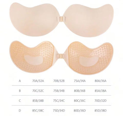 Emily Invisible Stick-On Lift silicone Bra – Seamless Strapless Push-Up