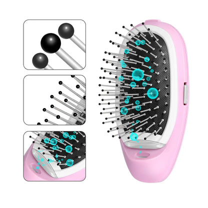 ZenGlow™ Ionic Relaxation Hairbrush — Anti-Static Scalp Massage & Gentle Detangling