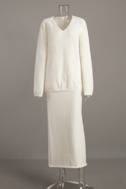 Babi V-Neck Knit Set