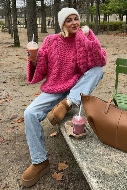 Belen Autumn Knit Sleeve Sweater