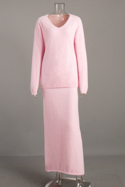 Babi V-Neck Knit Set