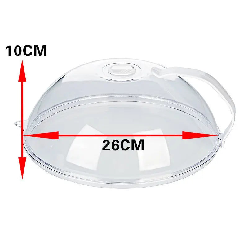 Transparent Microwave Food Cover – Heat Resistant Splash Proof Heating Lid for Kitchen Use