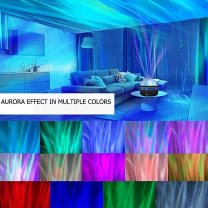 *LED Starry Galaxy Ocean Wave Projector - RGB Smart Remote Control Lamp for Home Decor