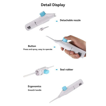 Portable High Pressure Oral Irrigator — Manual Water Dental Flosser for Teeth Cleaning