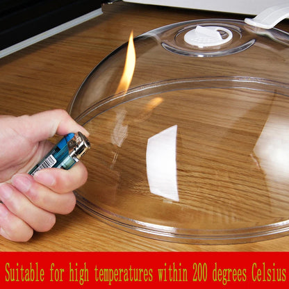 Transparent Microwave Food Cover – Heat Resistant Splash Proof Heating Lid for Kitchen Use