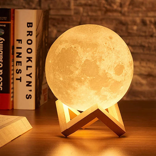 Galaxy Moon LED Book Light – Magical Night Lamp for Kids & Bedroom Decor