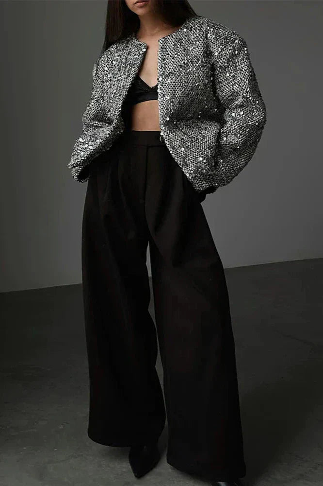 Irina Tweed Sequin Jacket