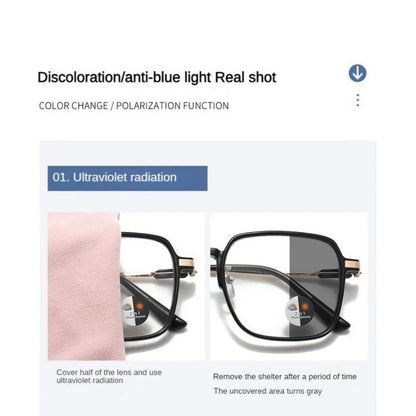 LumiShield™ Photochromic Anti-Radiation Glasses – Blue Light & UV Protection Metal Frame