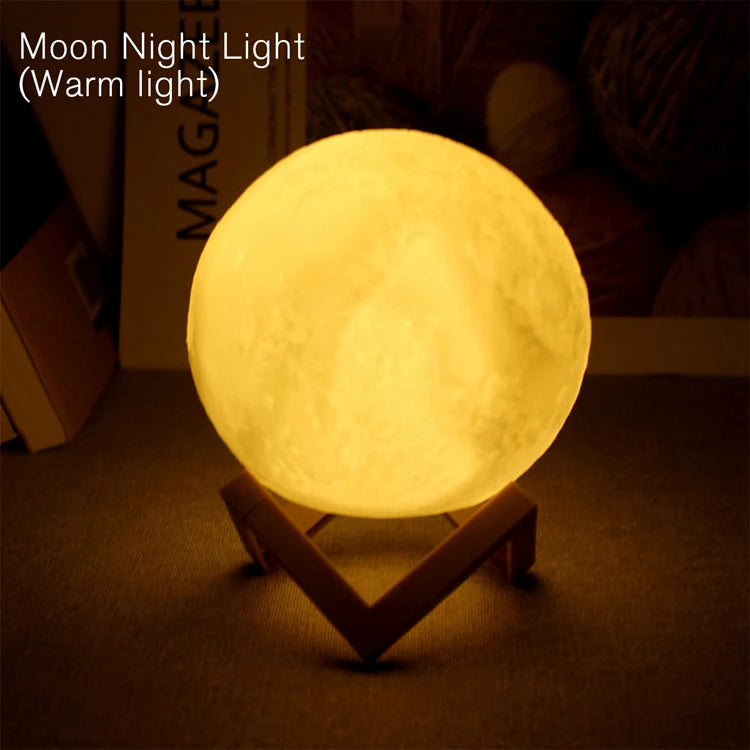 Galaxy Moon LED Book Light – Magical Night Lamp for Kids & Bedroom Decor