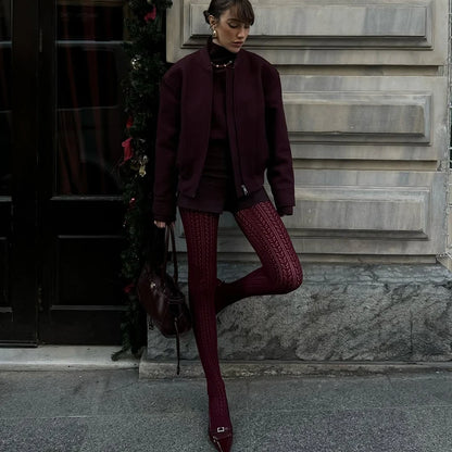 Kave 1 Pair Lolita Vintage Tights Women Fashion Hollow Out Pantyhose Sculpted Mesh Women Stockings For Dress 2025 Spring Legging