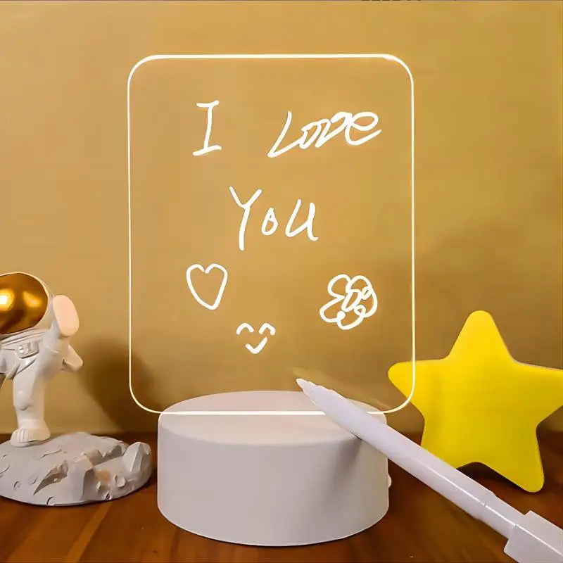 GlowSketch™ Erasable USB Drawing Board & LED Night Light — Creative Lamp for Children’s Bedrooms