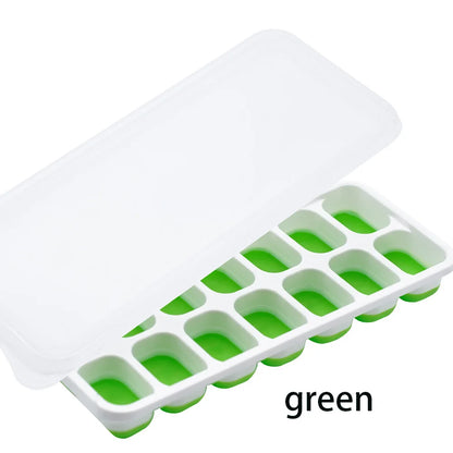 14 Grid Ice Cube Tray Silicone Mold Square Ice Cube Tray Mold Ice Cube Maker Non-toxic Durable Bar Pub Wine Ice Blocks Maker