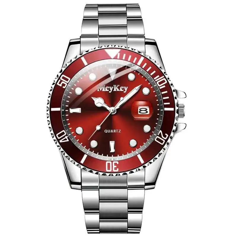 TitanLux™ Men’s Business Quartz Watch – Luxury Large Dial Calendar Watch