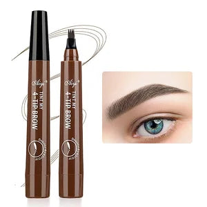 4-Tip Waterproof Eyebrow Pencil – Long-Lasting, Smudge-Proof & Natural Hair Stroke Effect