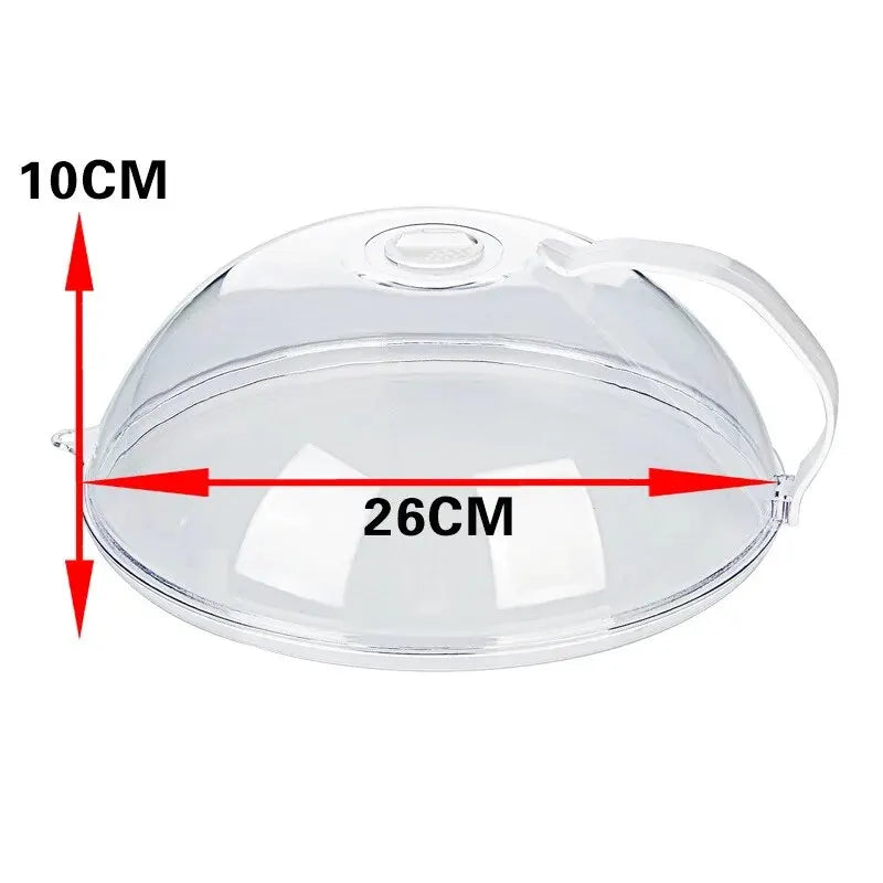 Transparent Microwave Food Cover – Heat Resistant Splash Proof Heating Lid for Kitchen Use