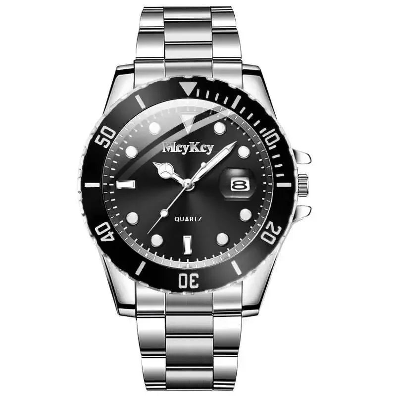 TitanLux™ Men’s Business Quartz Watch – Luxury Large Dial Calendar Watch