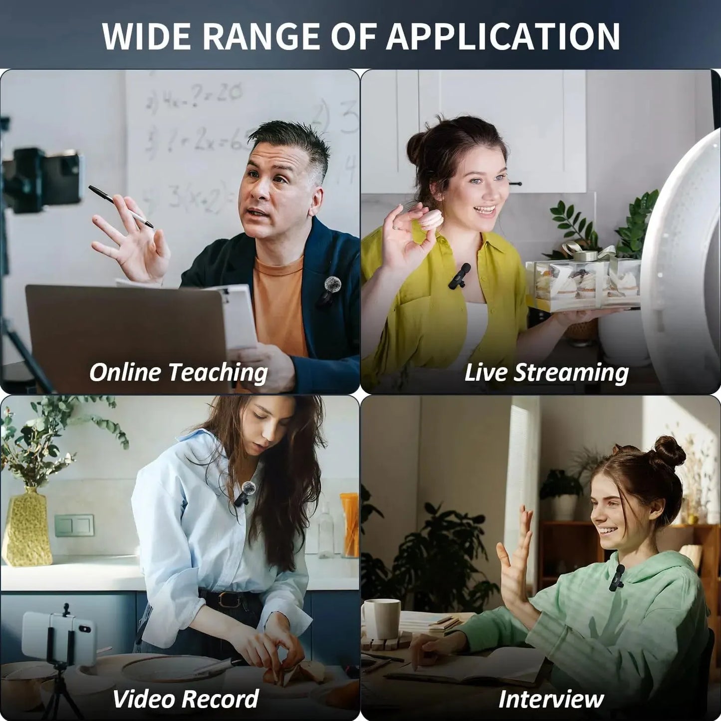 ClearWave™ Wireless Lavalier Microphone – Mini Clip-On Mic for iPhone, Android & Laptop (Plug & Play)