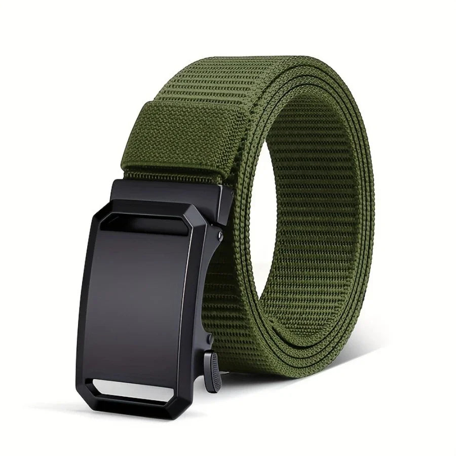 Jack Automatic Buckle Canvas Belt – Tactical Outdoor Workwear Belt for Men