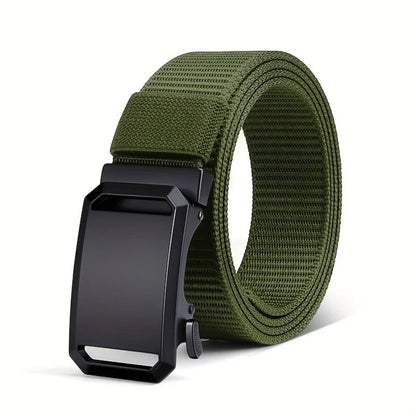 Jack Automatic Buckle Canvas Belt – Tactical Outdoor Workwear Belt for Men