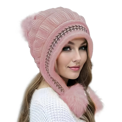 AuroraFleece™ Winter Knit Earflap Hat