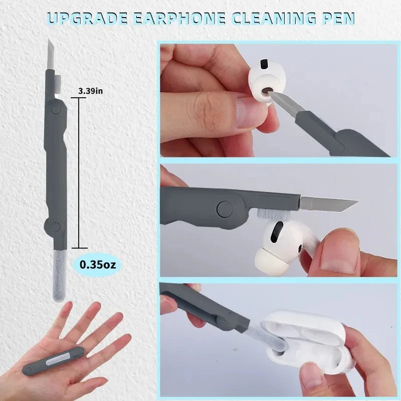 7 in 1 Computer Keyboard Cleaner Brush Kit Earphone Cleaning Pen For Headset Keyboard Cleaning Tools Cleaner Keycap Puller Kit