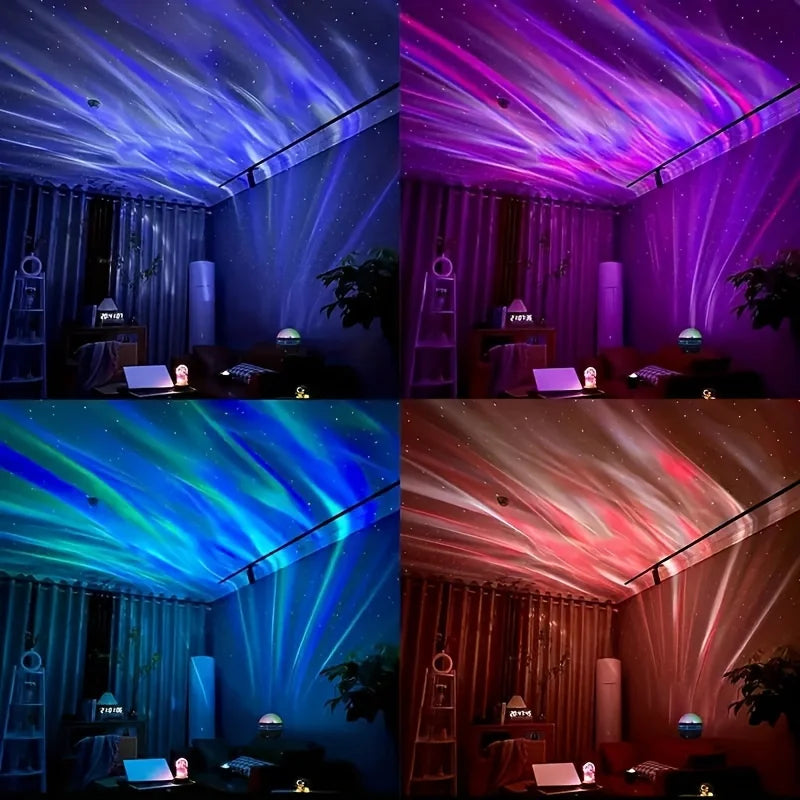 *LED Starry Galaxy Ocean Wave Projector - RGB Smart Remote Control Lamp for Home Decor