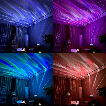 *LED Starry Galaxy Ocean Wave Projector - RGB Smart Remote Control Lamp for Home Decor