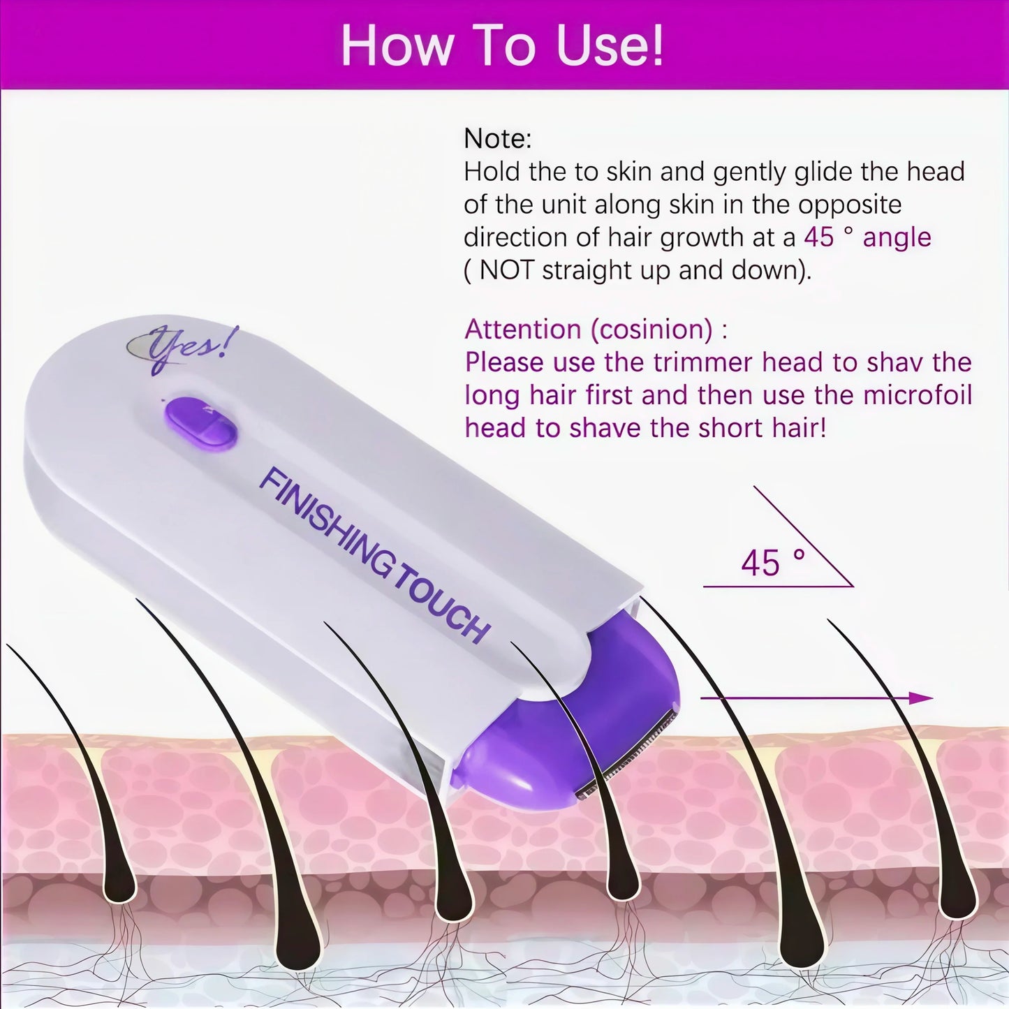 SmoothCare Body Trimmer – Wet & Dry Grooming Shaver with Replaceable Heads (USB Rechargeable)