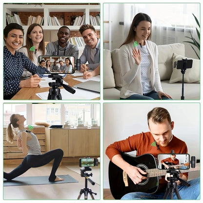 ClearWave™ Wireless Lavalier Microphone – Mini Clip-On Mic for iPhone, Android & Laptop (Plug & Play)