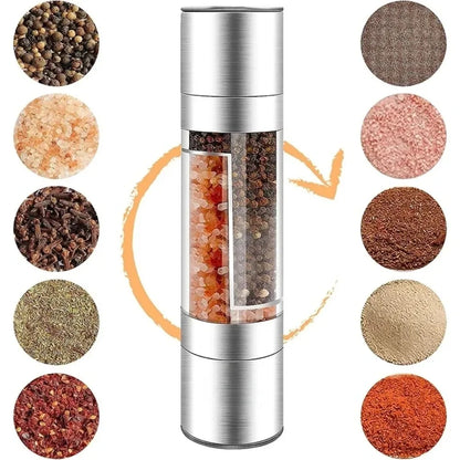 Stainless Steel Pepper Grinder – Manual Sea Salt & Spice Mill for Kitchen Use
