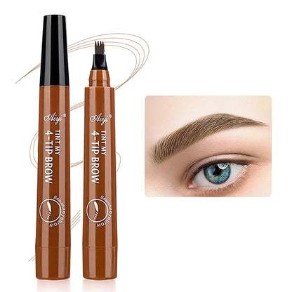 4-Tip Waterproof Eyebrow Pencil – Long-Lasting, Smudge-Proof & Natural Hair Stroke Effect