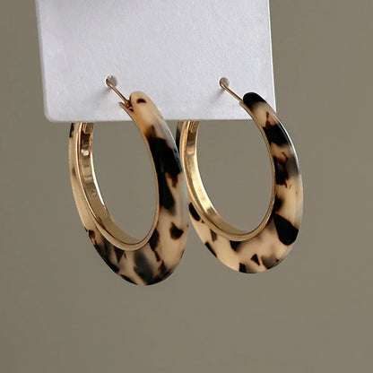 AquaTouch™ Leopard Print Big Hoop Earrings