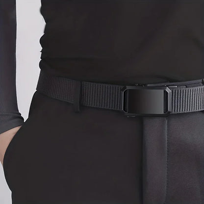 Jack Automatic Buckle Canvas Belt – Tactical Outdoor Workwear Belt for Men